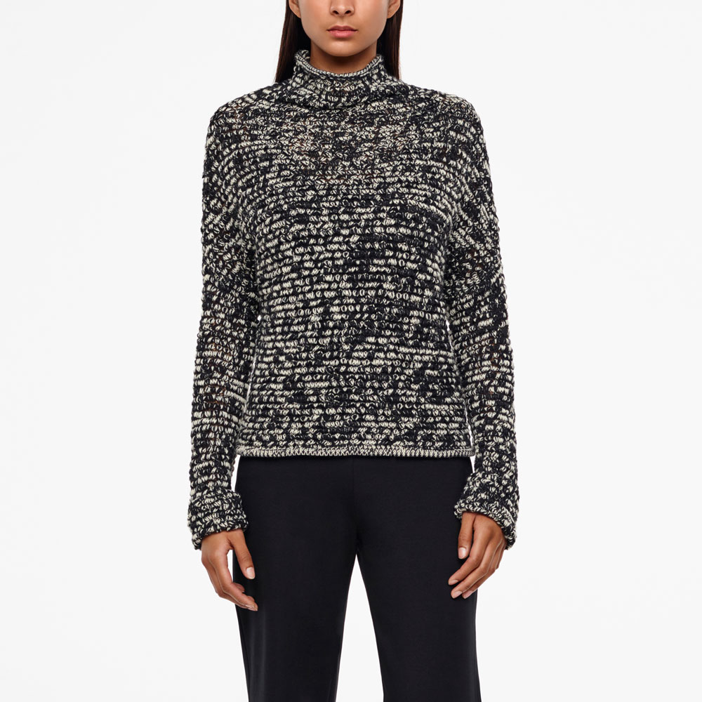 Sarah Pacini PULL MÉRINOS - EFFET BOUCLÉ De face
