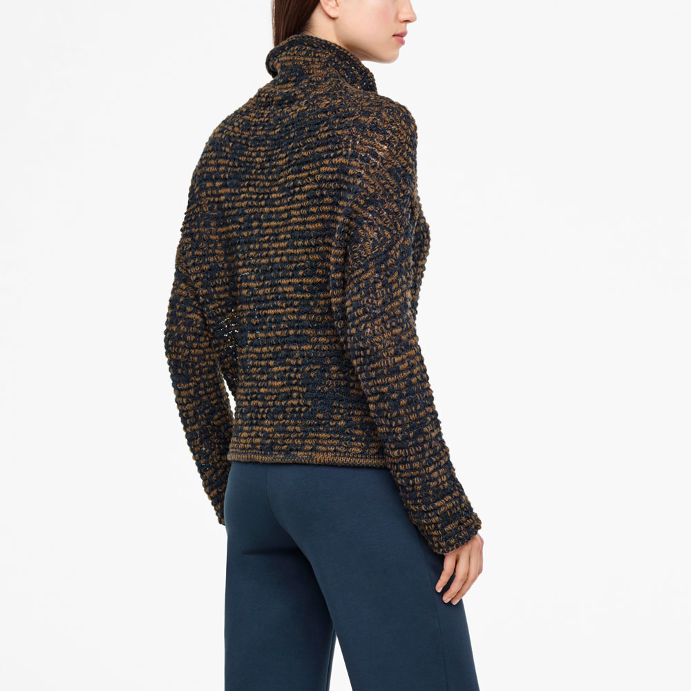 Sarah Pacini BOUCLE SWEATER Back view