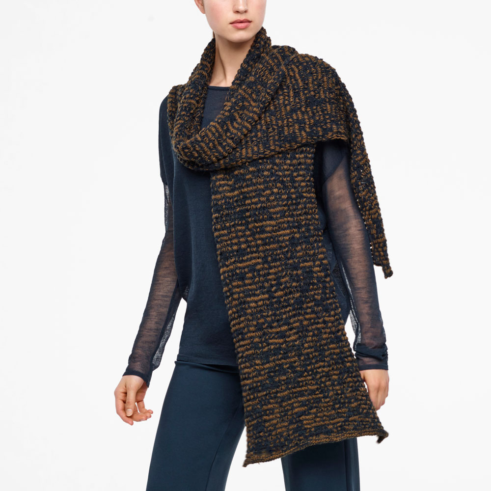 Sarah Pacini ÉCHARPE MÉRINOS - EFFET BOUCLÉ De face