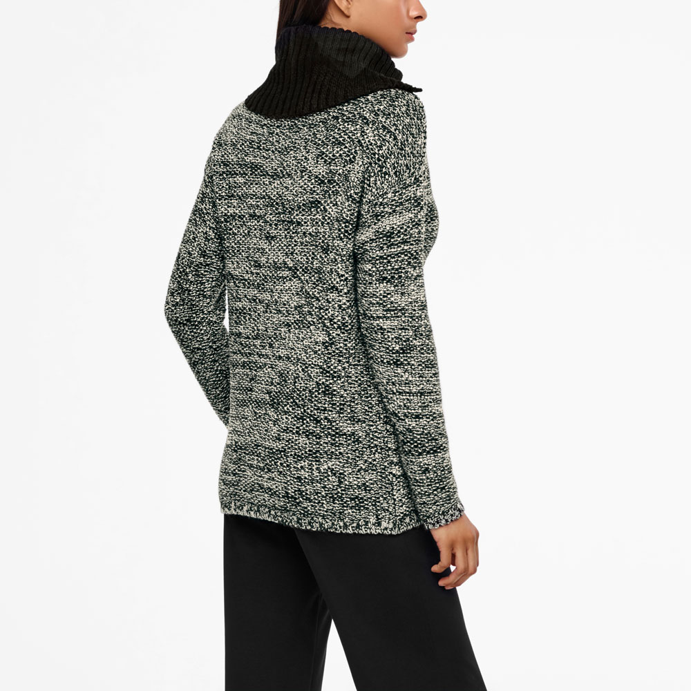 Sarah Pacini MERINO-ALPACA TRUI - KRAAG MET KNOPEN Achterzijde