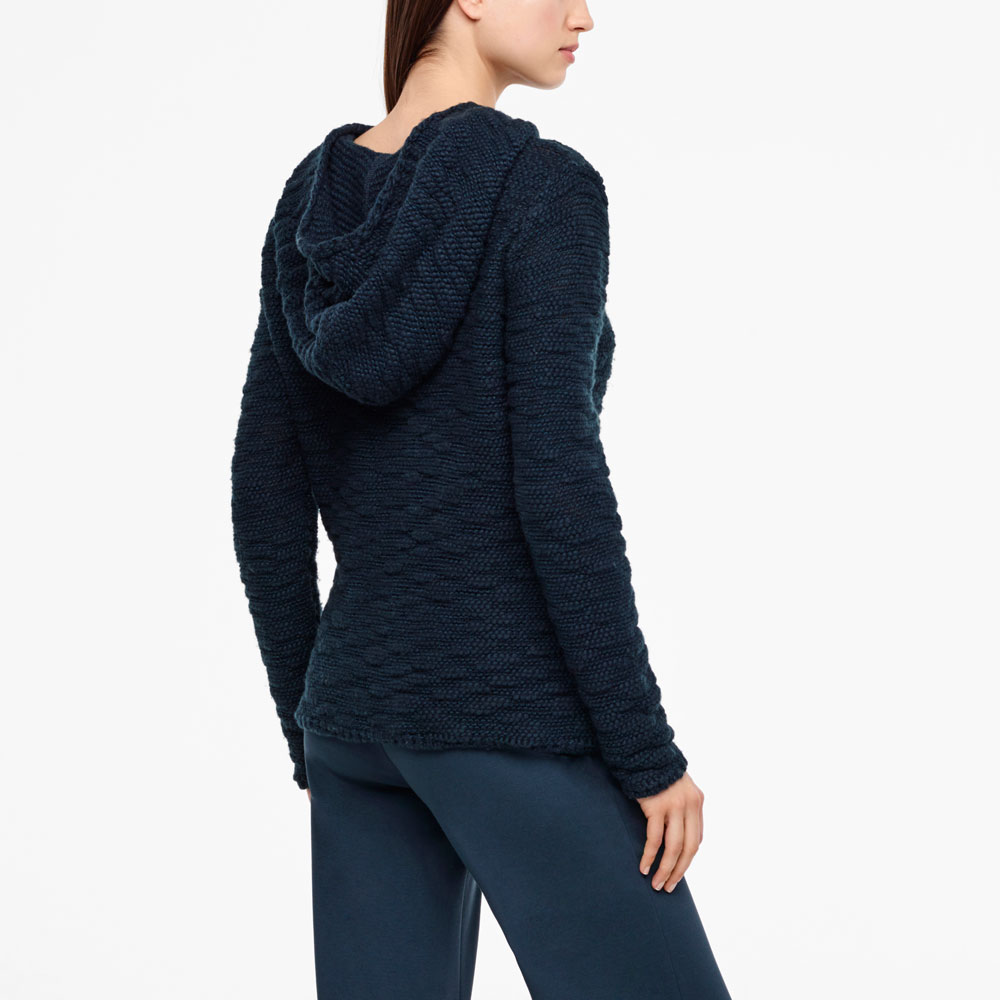 Sarah Pacini LONG SEERSUCKER CARDIGAN Back view