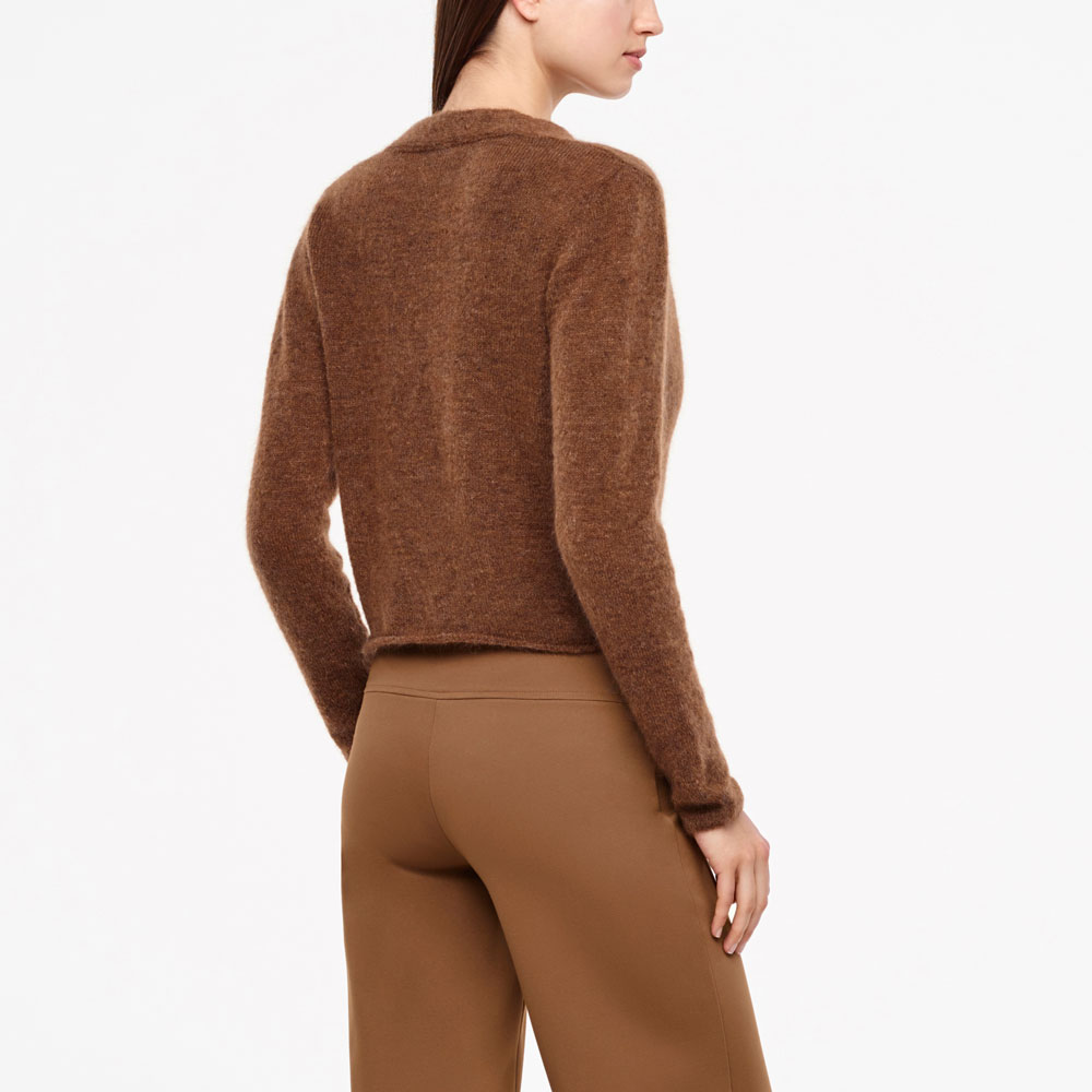 Sarah Pacini CARDIGAN COURT - MOHAIR Derrière
