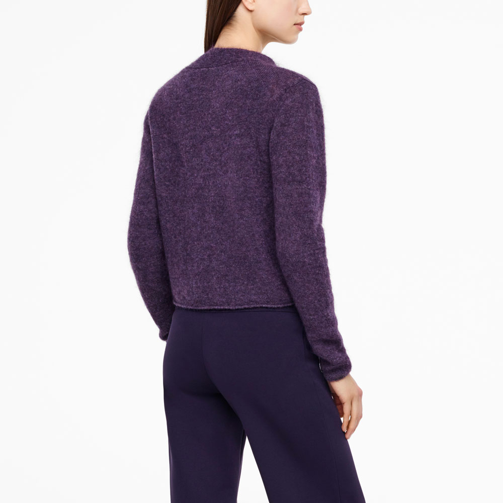 Sarah Pacini CARDIGAN COURT - MOHAIR Derrière