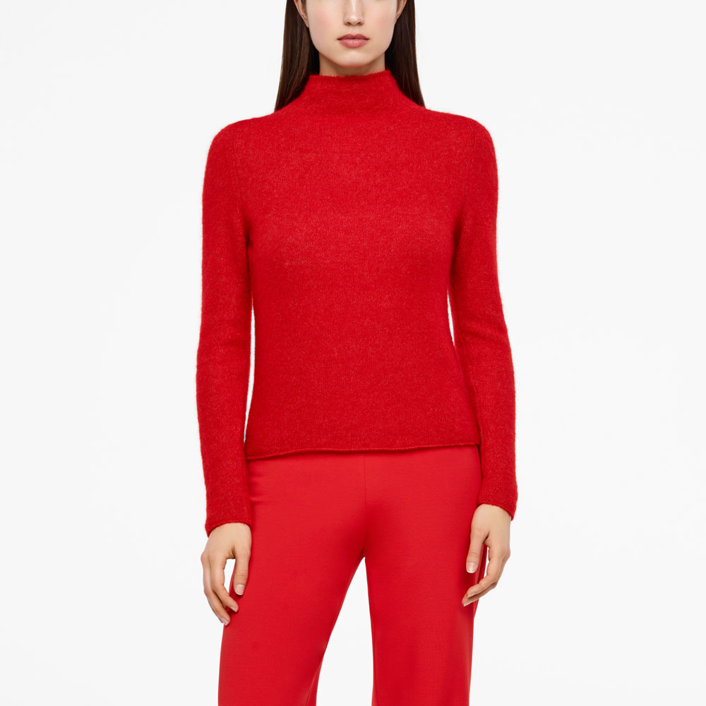 Sarah Pacini MOHAIR-MERINO-SWEATER - LANGE ÄRMEL Vorne