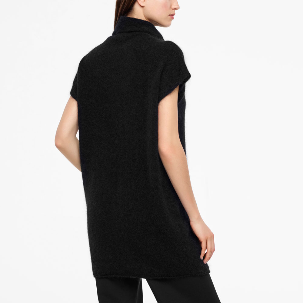 Sarah Pacini MOHAIR-MERINO-SWEATER - FLÜGELÄRMEL Rück