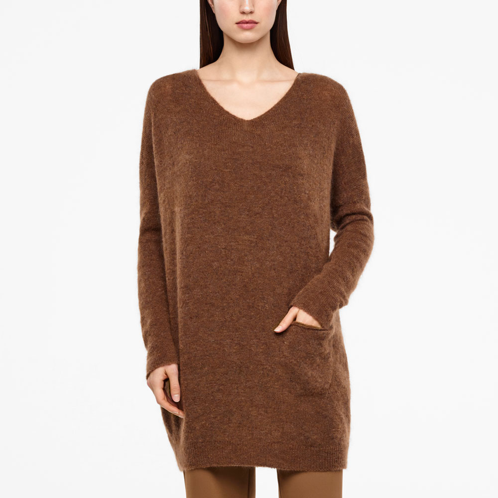 Sarah Pacini PULL COL V - MOHAIR De face