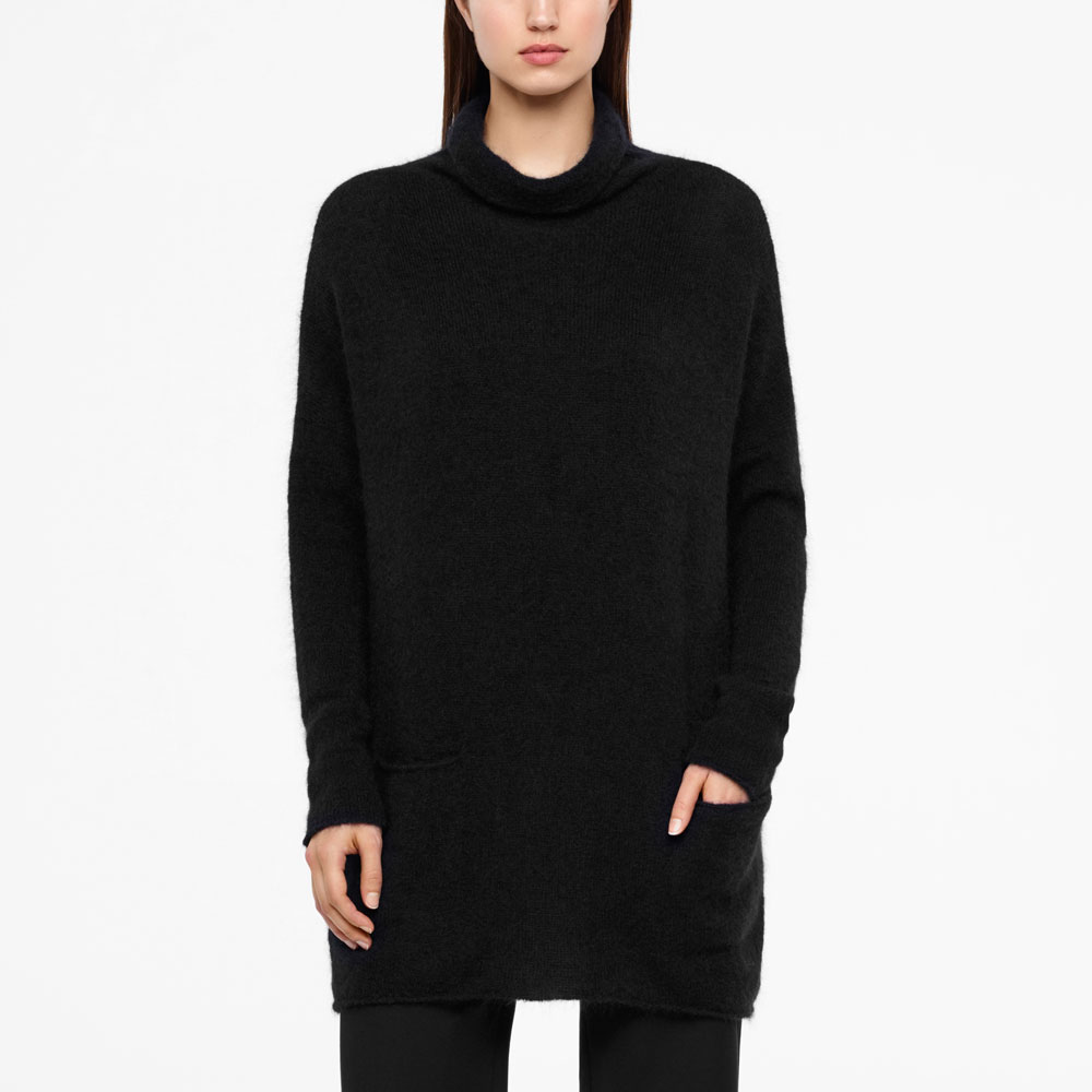 Sarah Pacini MOHAIR-MERINO-SWEATER - LANGE ÄRMEL Vorne