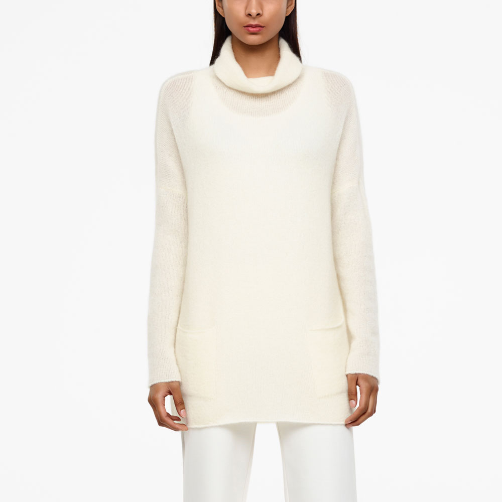 Sarah Pacini MOHAIR-MERINO-SWEATER - LANGE ÄRMEL Vorne