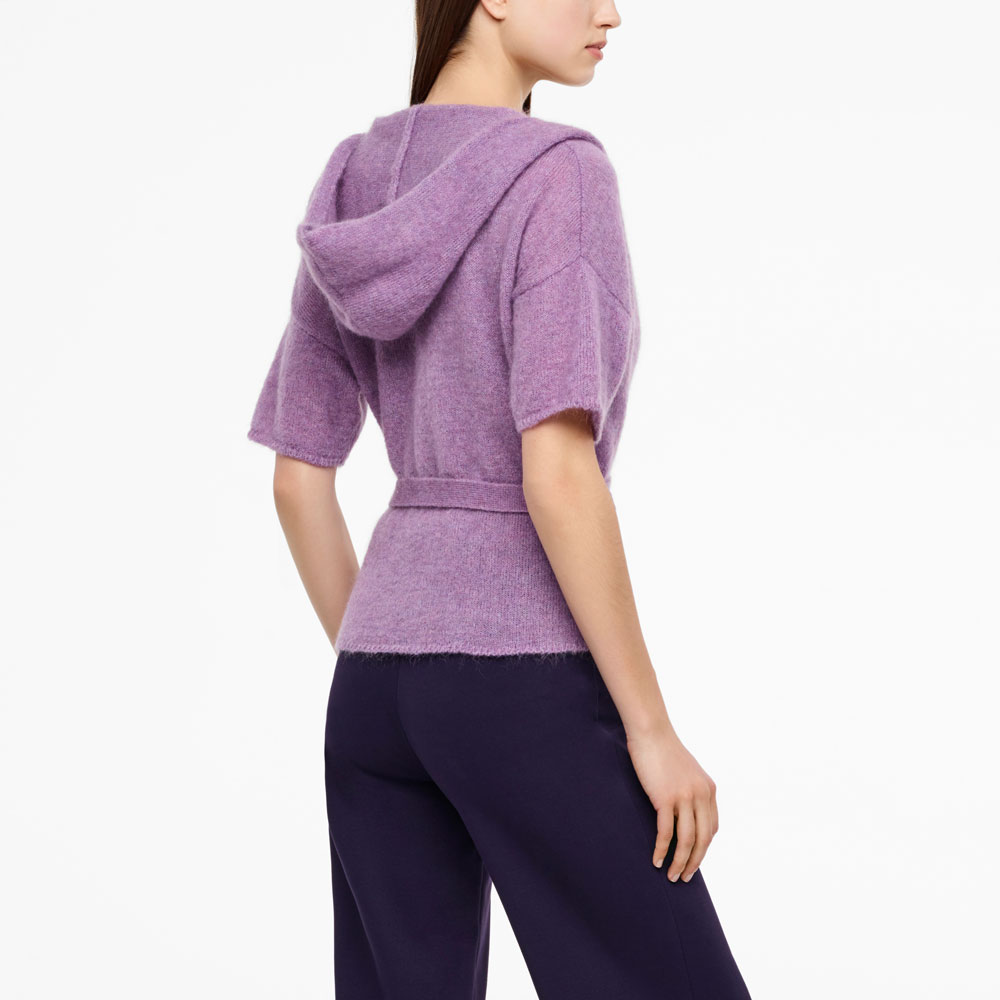 Sarah Pacini CARDIGAN À CAPUCHE - MOHAIR Derrière