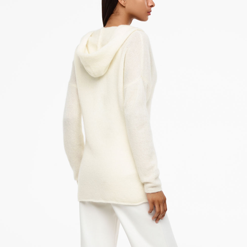 Sarah Pacini CARDIGAN LONG À CAPUCHE - MOHAIR Derrière