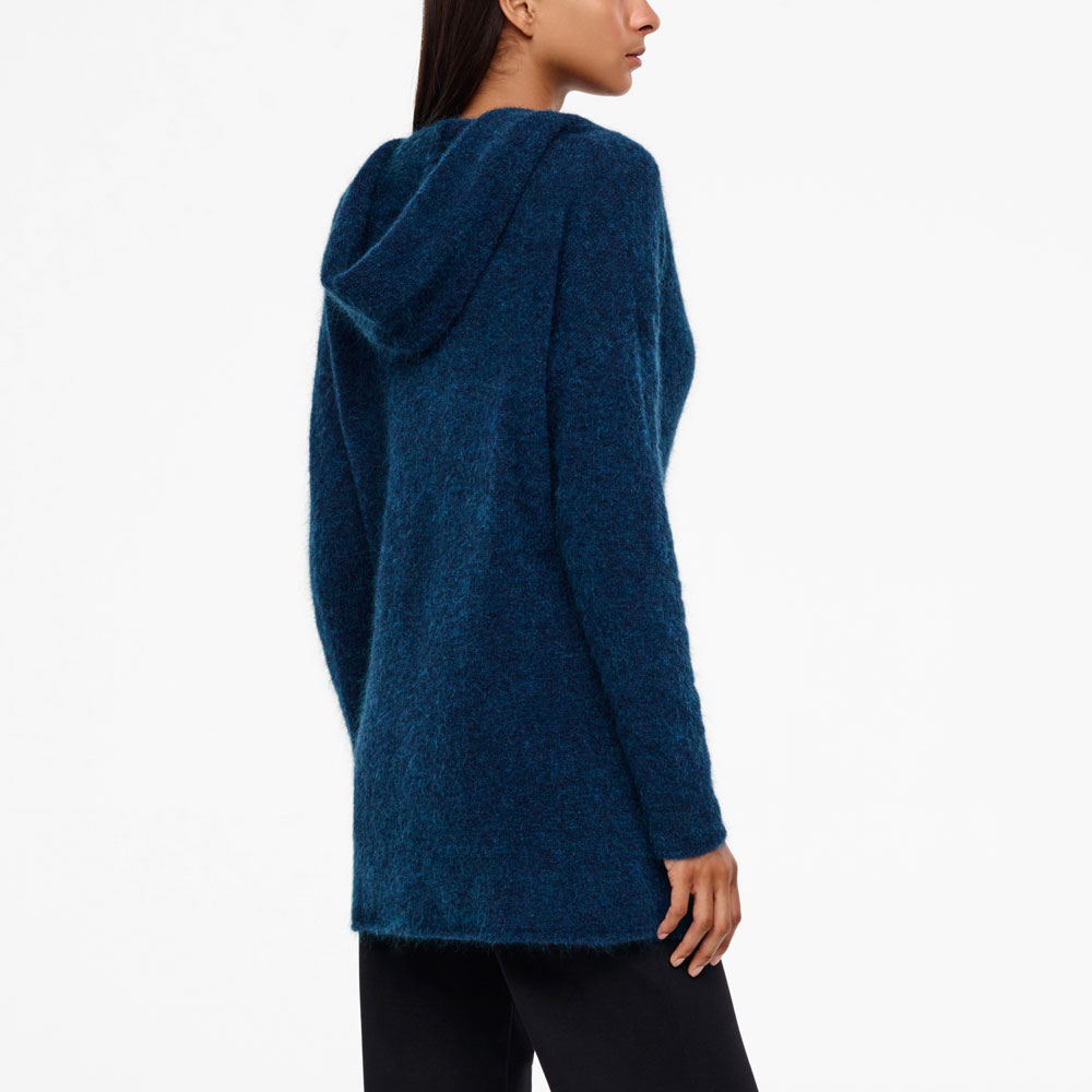 Sarah Pacini CARDIGAN LONG À CAPUCHE - MOHAIR Derrière