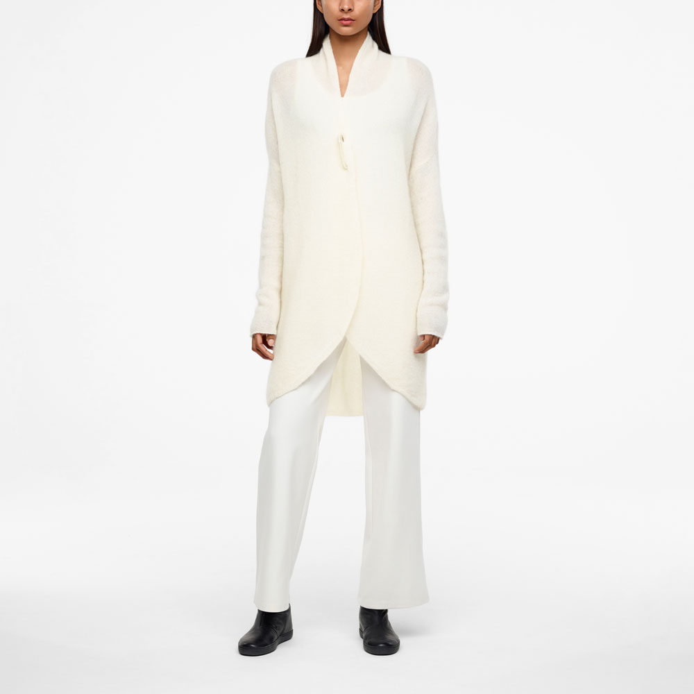 Sarah Pacini LANGE MOHAIR-MERINO CARDIGAN Voorzijde