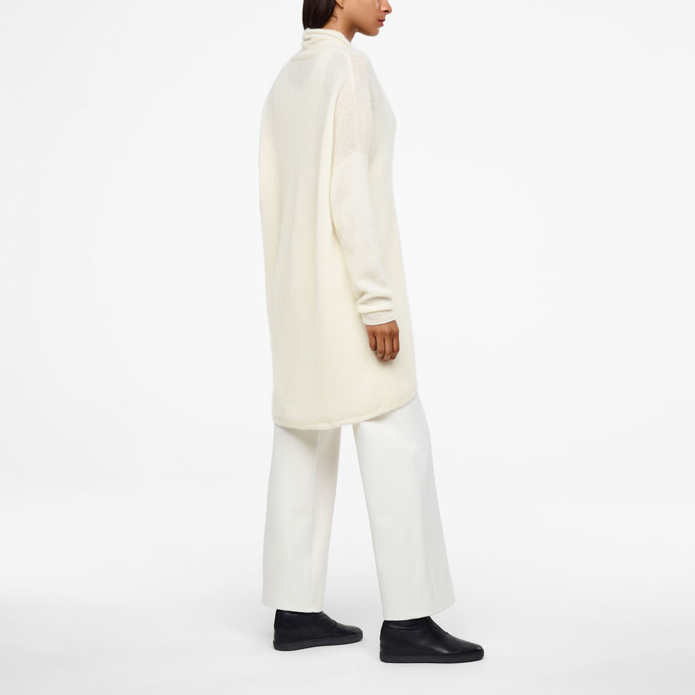 Sarah Pacini LANGE MOHAIR-MERINO CARDIGAN Achterzijde