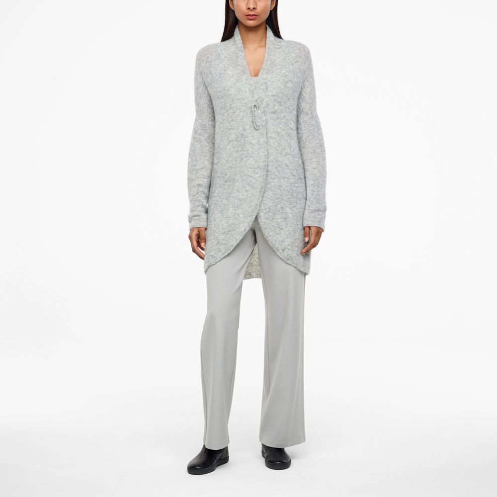 Sarah Pacini LANGE MOHAIR-MERINO CARDIGAN Voorzijde