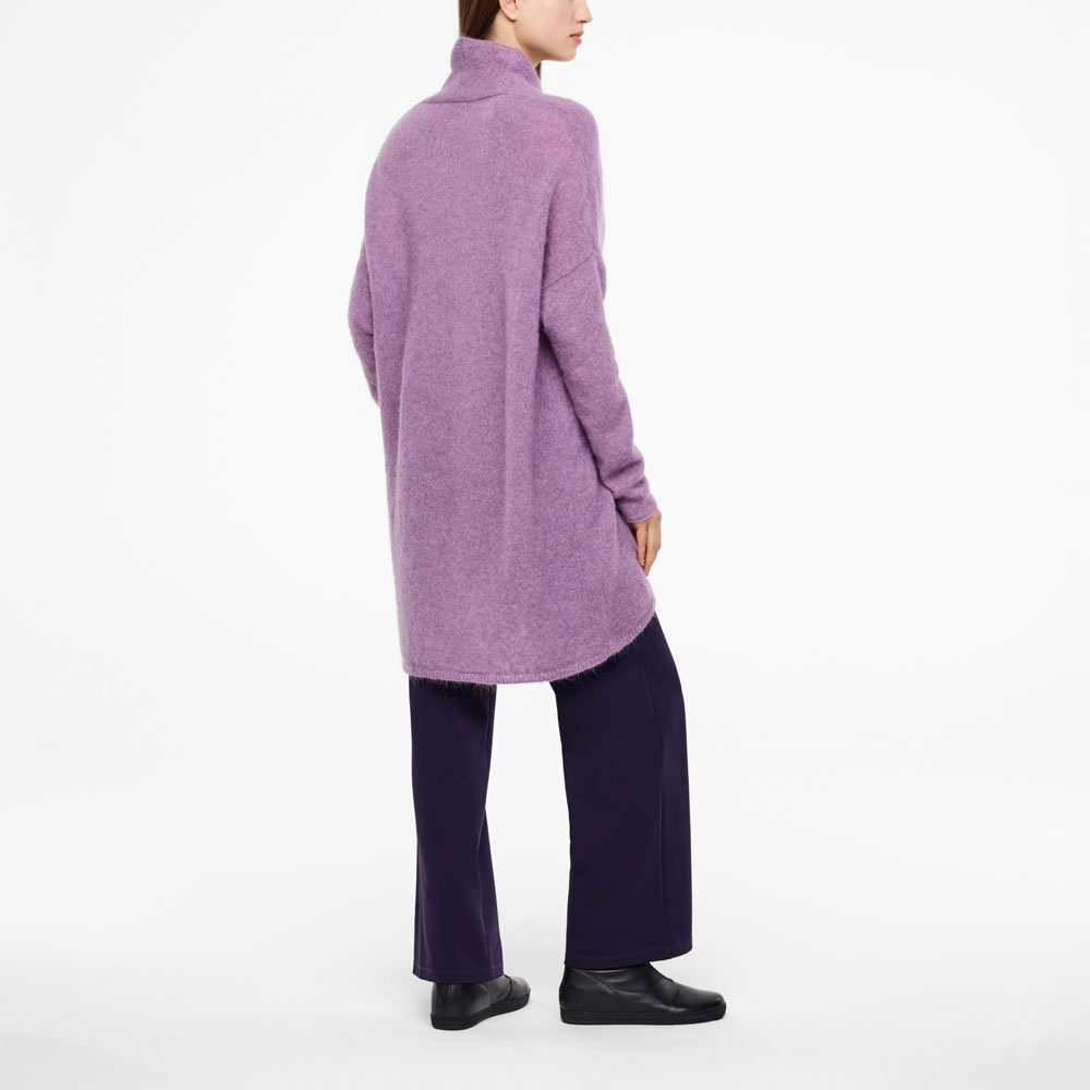Sarah Pacini LANGE MOHAIR-MERINO CARDIGAN Achterzijde