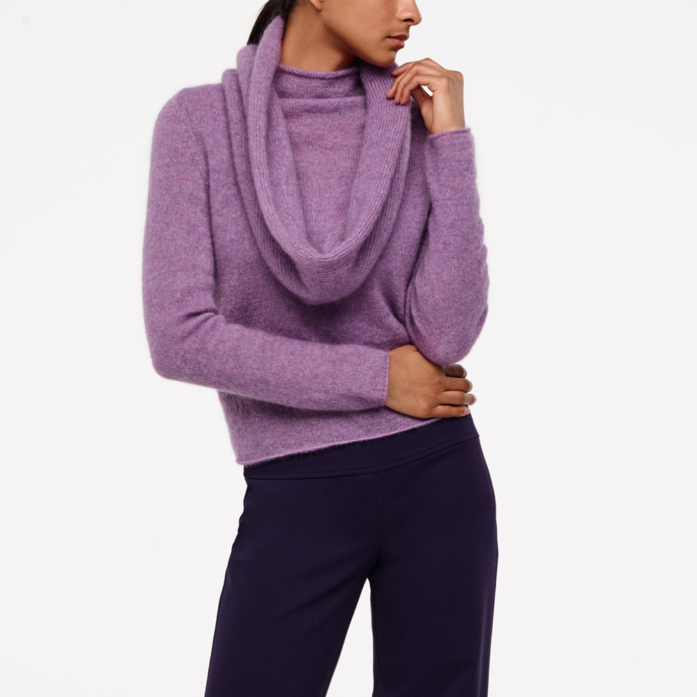 Sarah Pacini MOHAIR-MERINO-KRAGEN Vorne