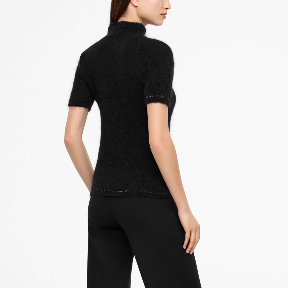 Sarah Pacini PULL COL MONTANT - EFFET BIJOU Derrière