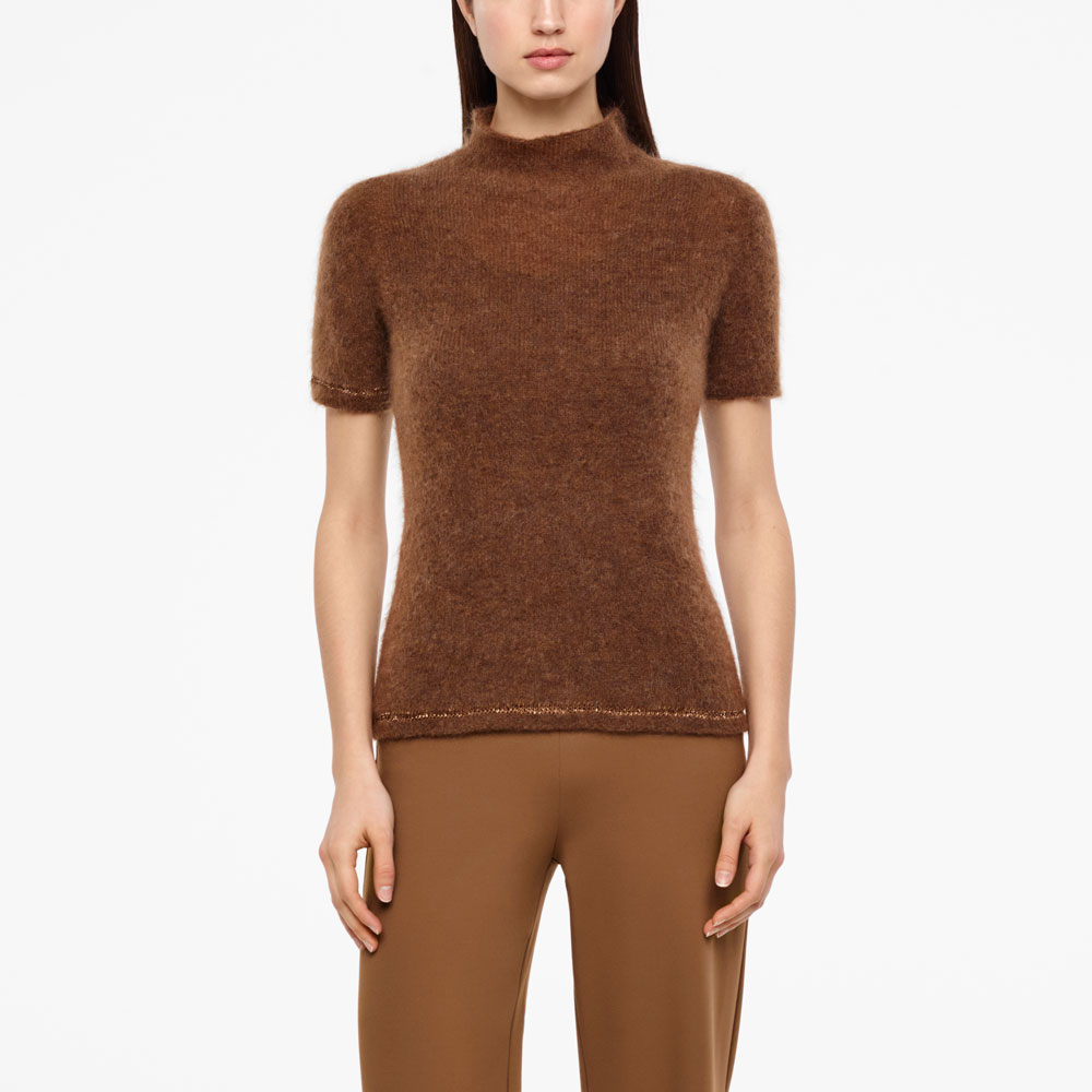Sarah Pacini PULL COL MONTANT - EFFET BIJOU De face