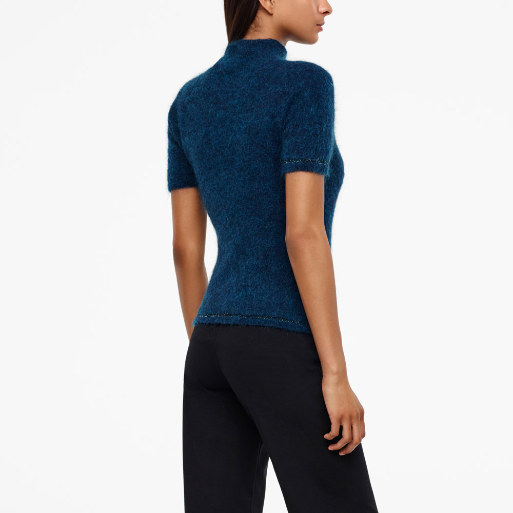 Sarah Pacini PULL COL MONTANT - EFFET BIJOU Derrière