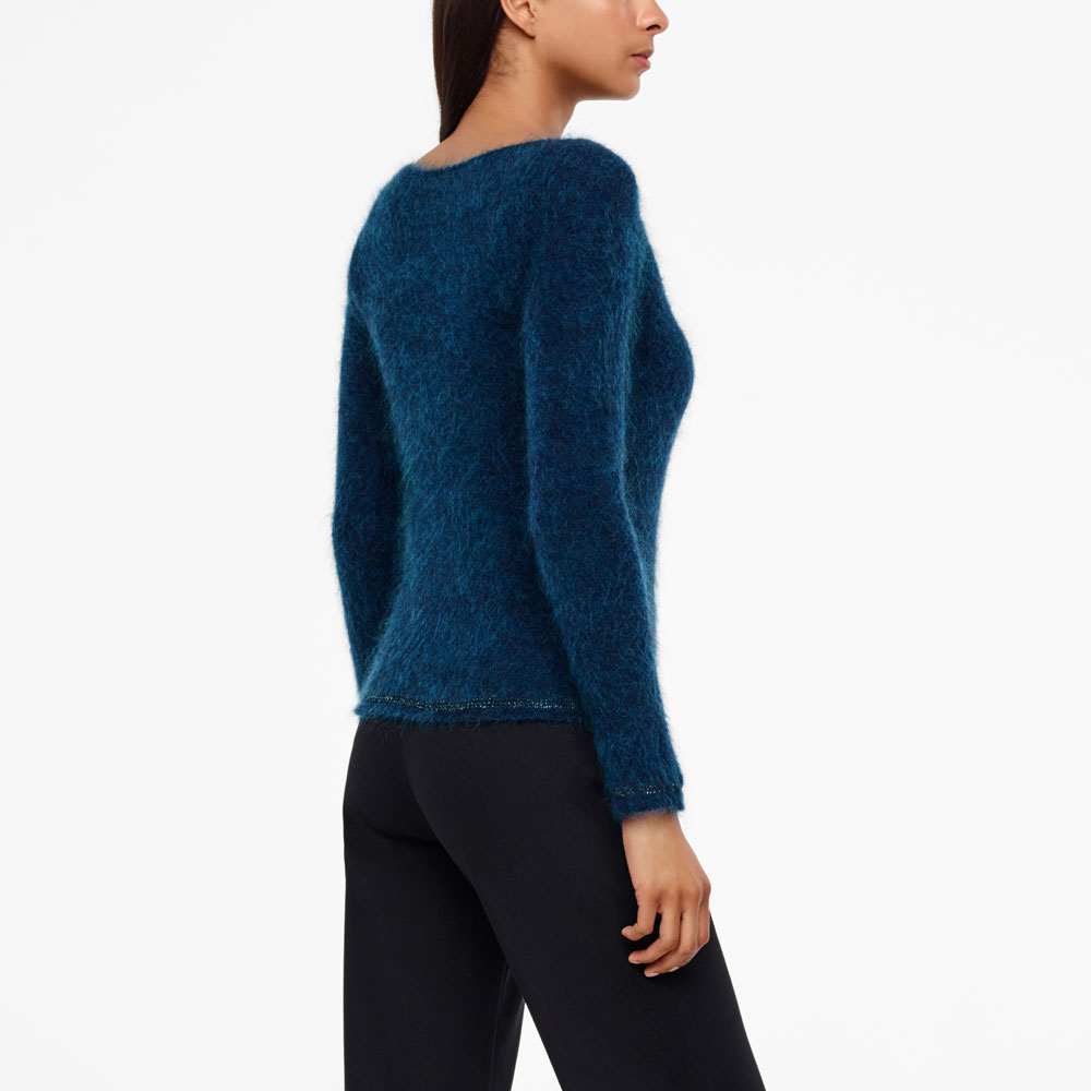 Sarah Pacini PULL COL BATEAU - EFFET BIJOU Derrière