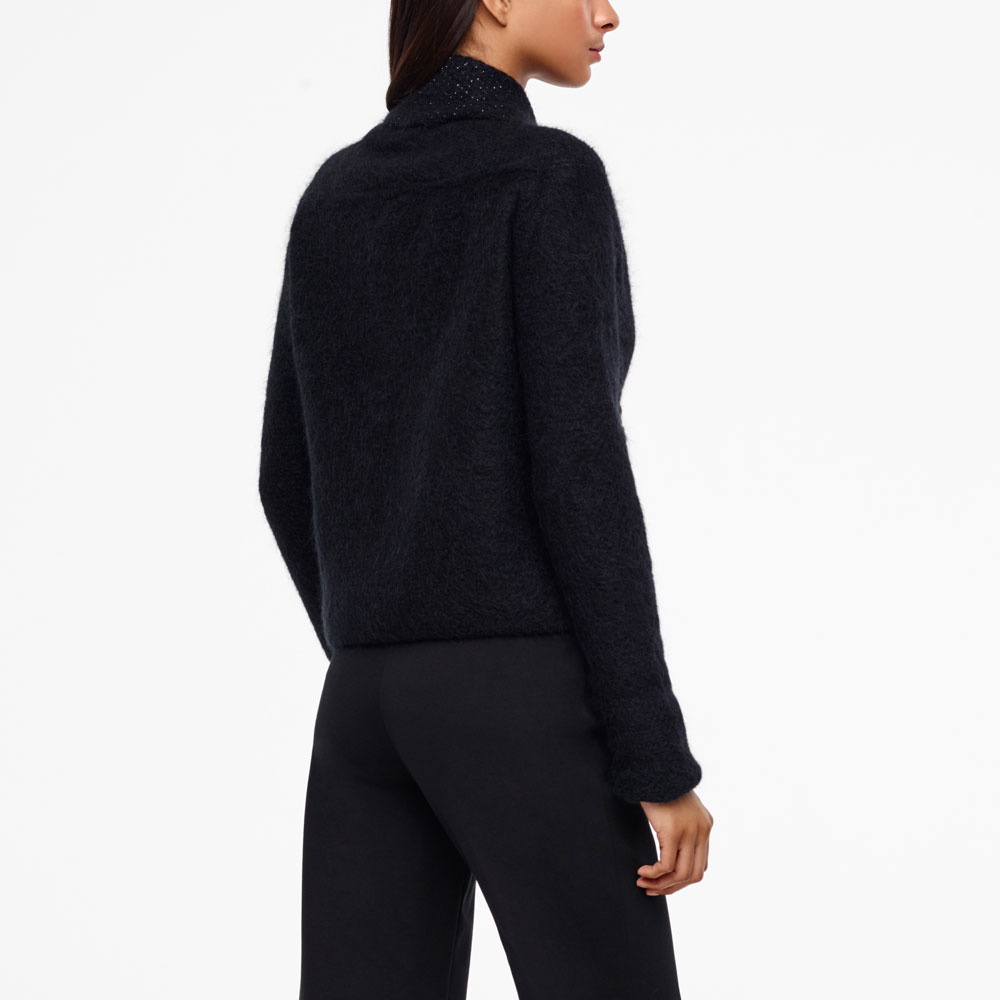 Sarah Pacini MOHAIR-MERINO CARDIGAN - BRILLIANT KNITTING Back view