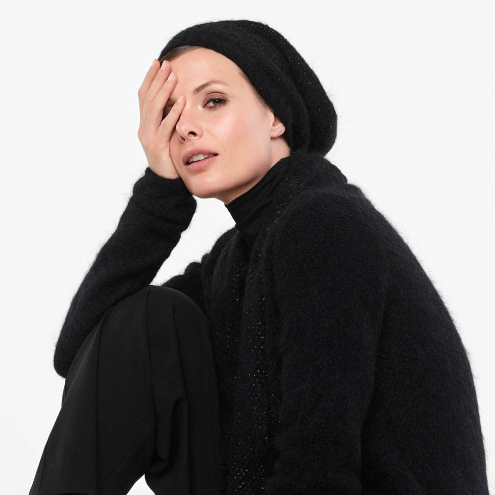 Sarah Pacini MOHAIR-MERINO CAP - BRILLIANT KNITTING Front