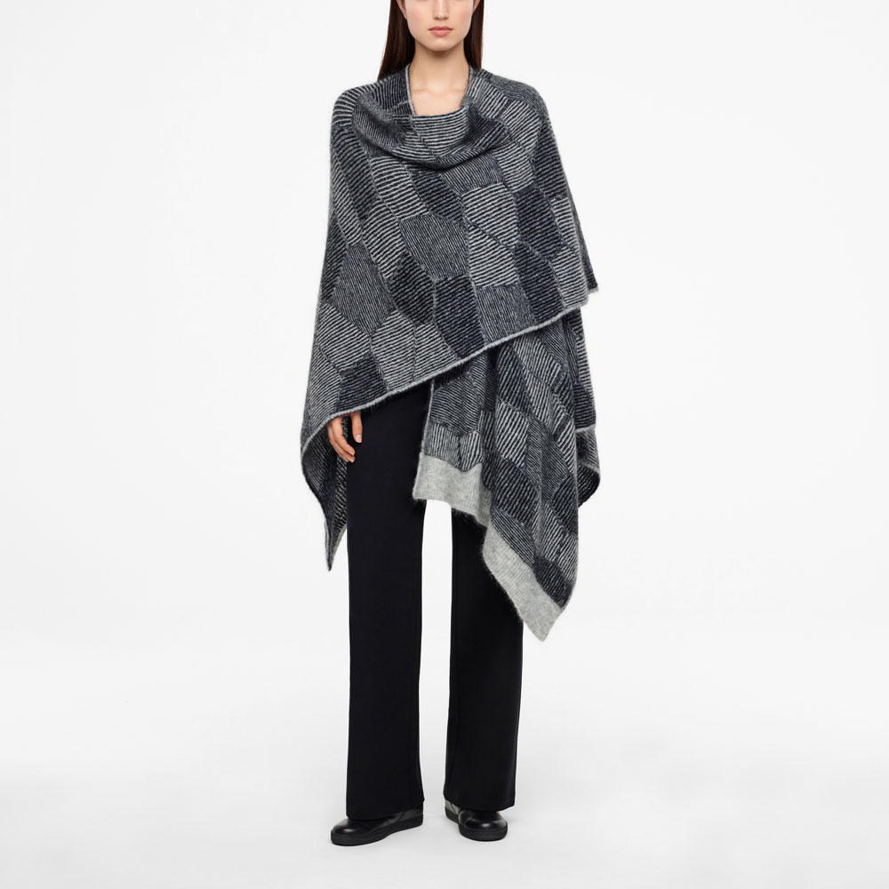Sarah Pacini CAPE - MOTIF NID D'ABEILLES De face