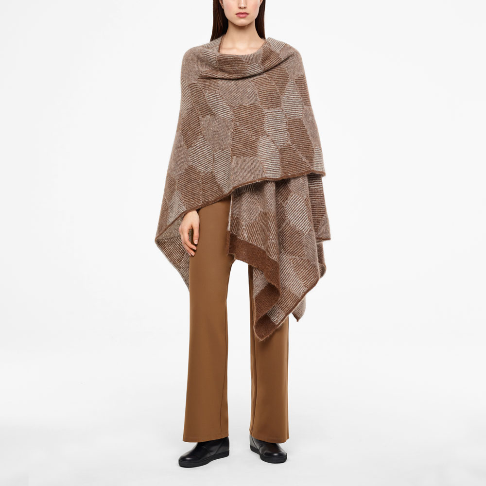 Sarah Pacini CAPE - MOTIF NID D'ABEILLES De face