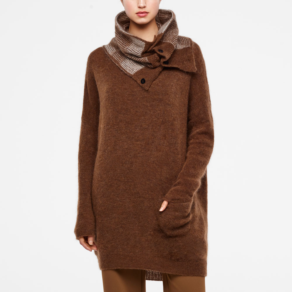Sarah Pacini KRAGEN - WABEN-JACQUARD Vorne