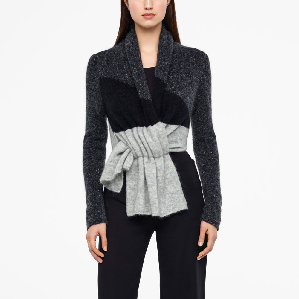 Sarah Pacini CARDIGAN - MOTIF COLOR BLOCK De face