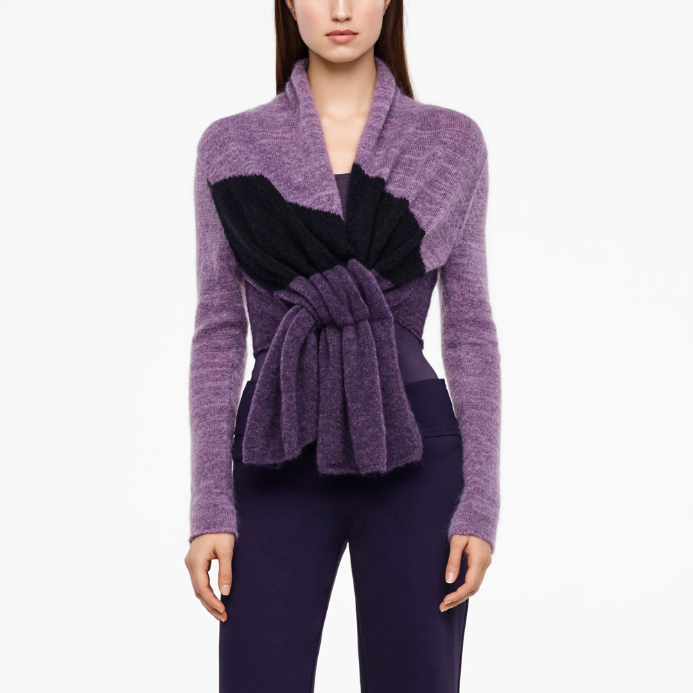 Sarah Pacini CARDIGAN - MOTIF COLOR BLOCK De face