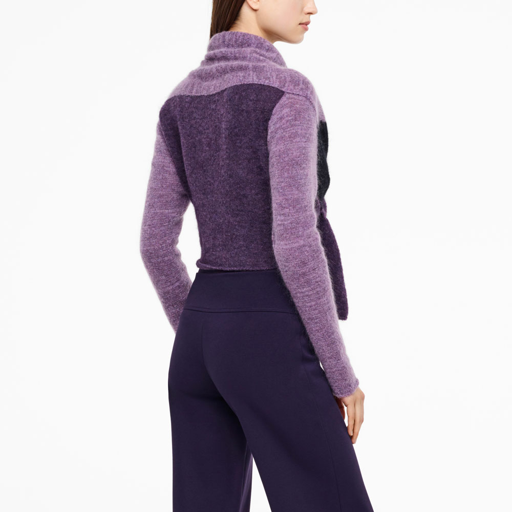 Sarah Pacini CARDIGAN - MOTIF COLOR BLOCK Derrière