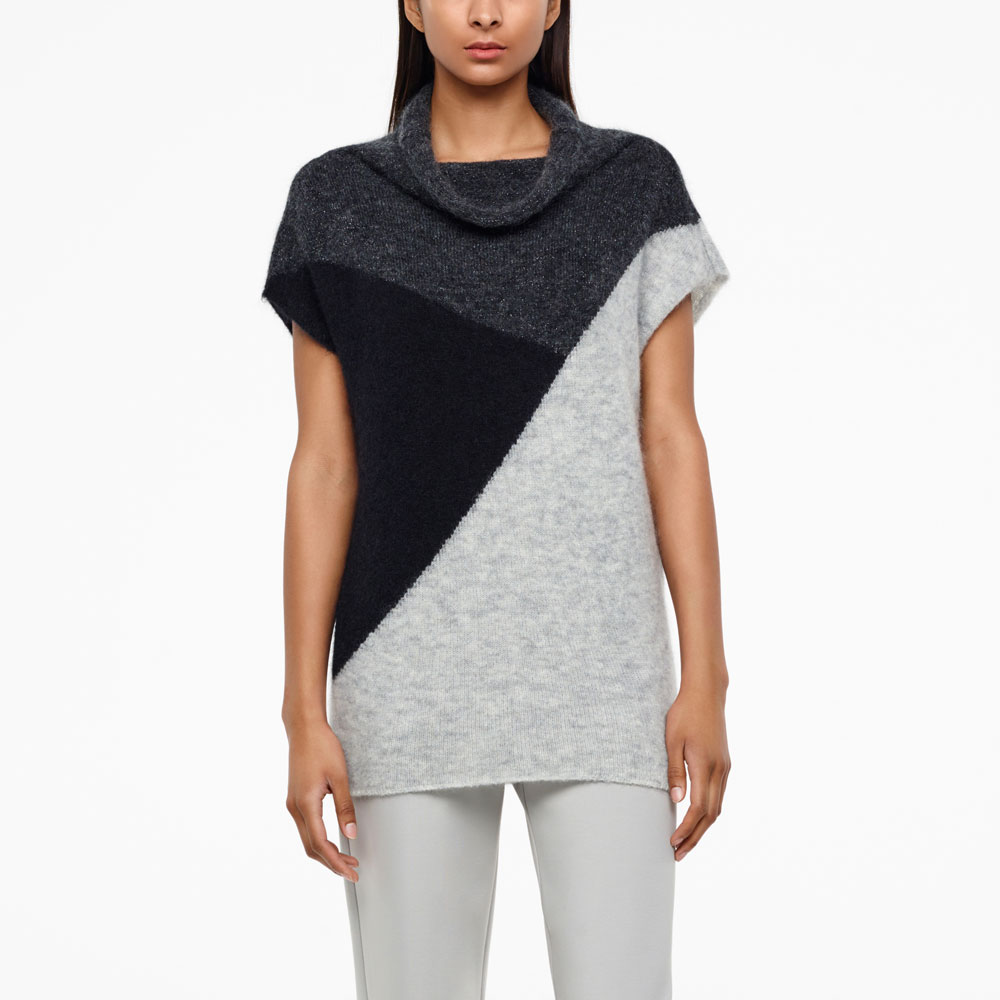 Sarah Pacini PULL SANS MANCHE - COLOR BLOCK De face