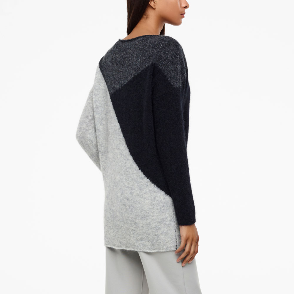 Sarah Pacini COLORBLOCK-SWEATER - LANGE ÄRMEL Rück