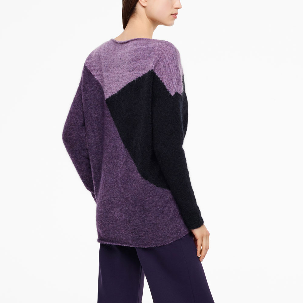Sarah Pacini PULL LONG - MOTIF COLOR BLOCK Derrière