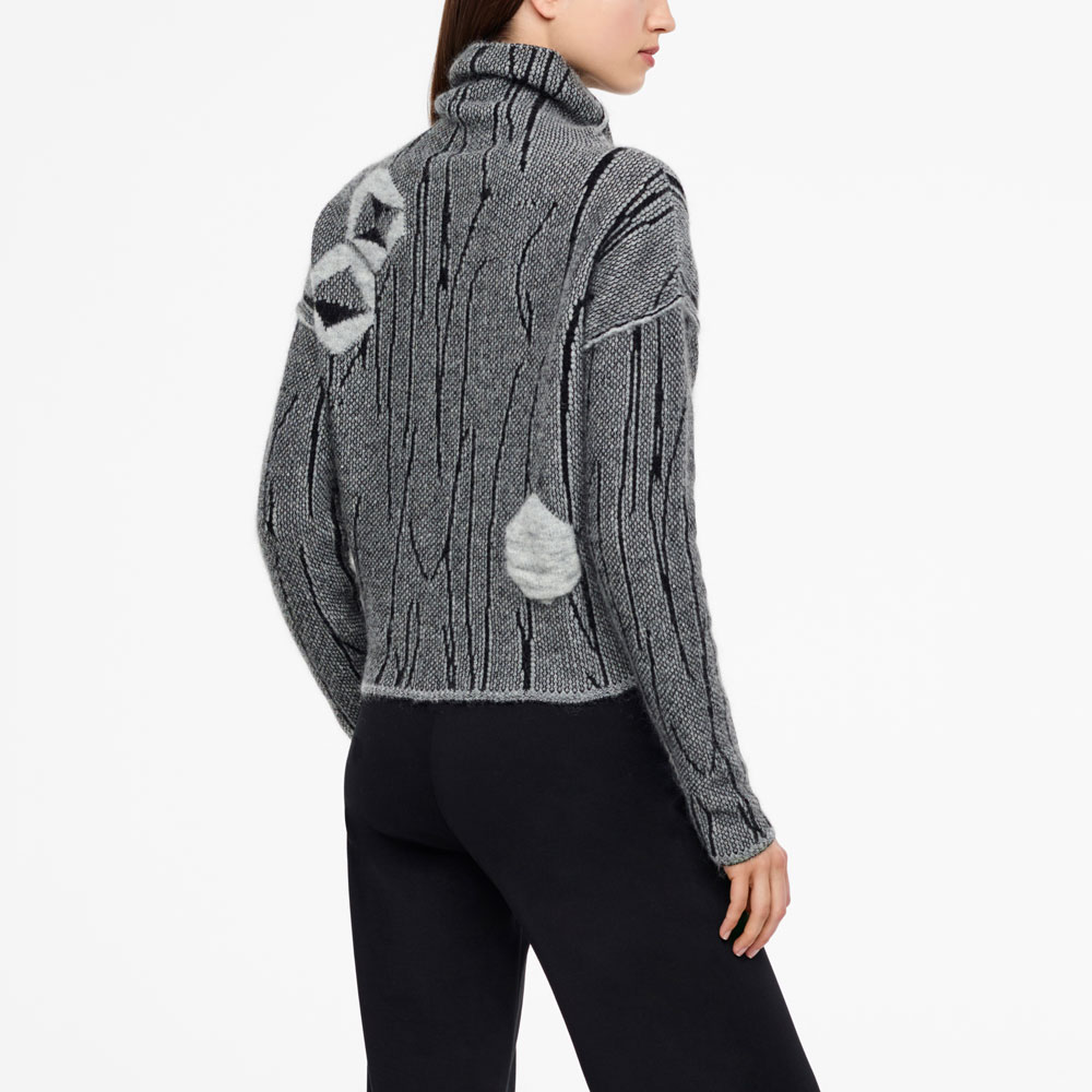 Sarah Pacini PULL JACQUARD - COL MONTANT Derrière