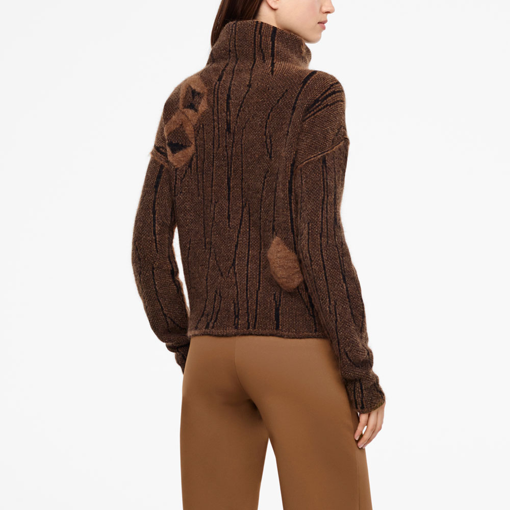 Sarah Pacini PULL JACQUARD - COL MONTANT Derrière