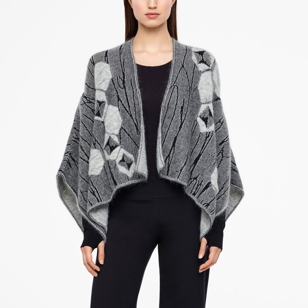 Sarah Pacini CAPE COURTE - JACQUARD De face