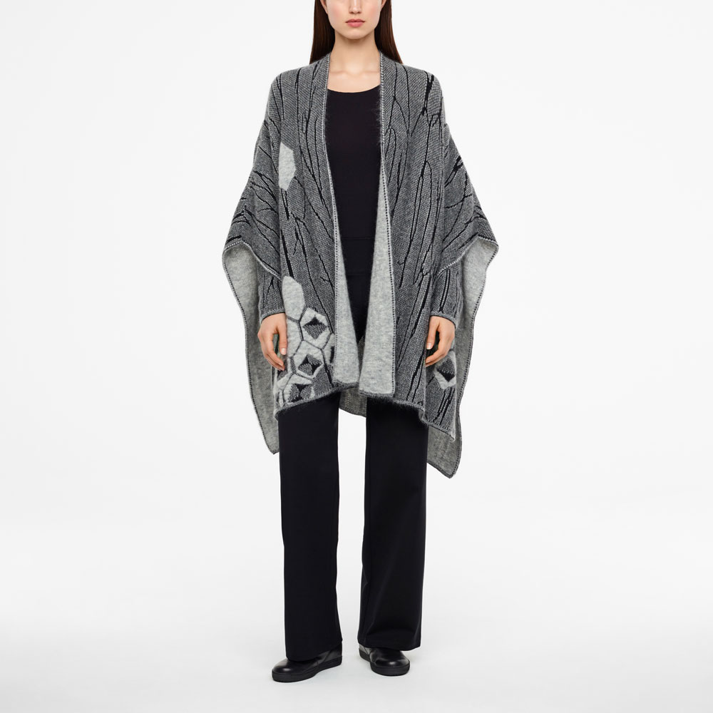 Sarah Pacini CAPE LONGUE - JACQUARD De face