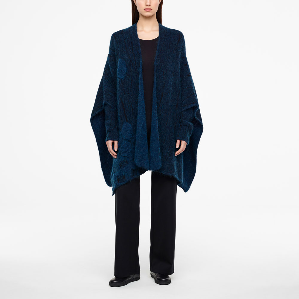 Sarah Pacini CAPE LONGUE - JACQUARD De face