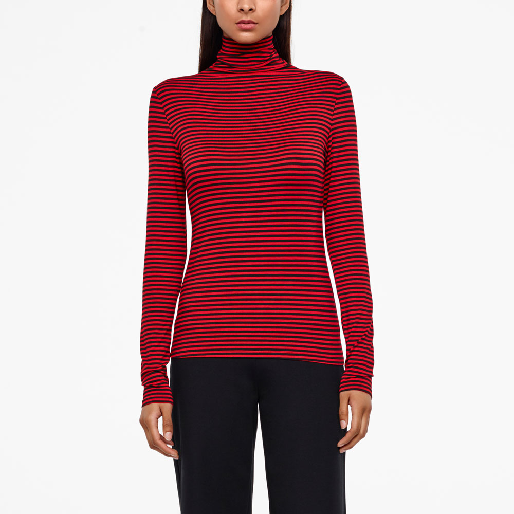 Sarah Pacini TOP RAYÉ - YASMINE De face