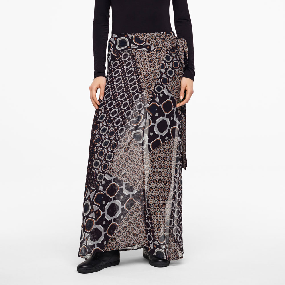 Sarah Pacini MAXI SKIRT - TIE BELT Front