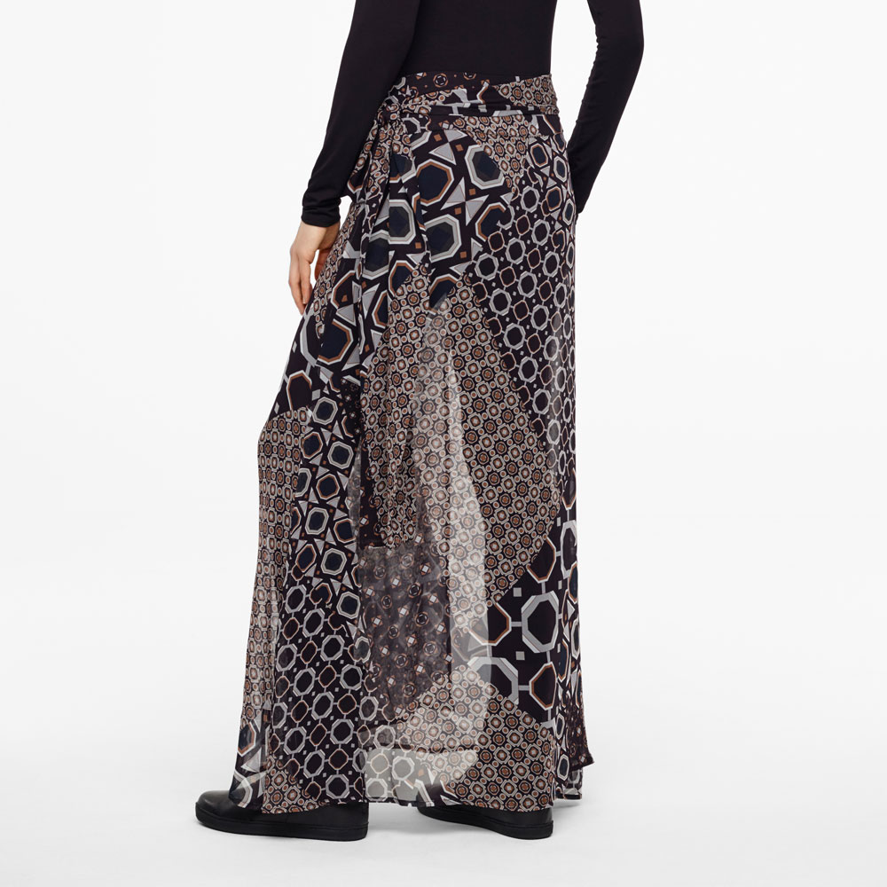 Sarah Pacini MAXI SKIRT - TIE BELT Back view