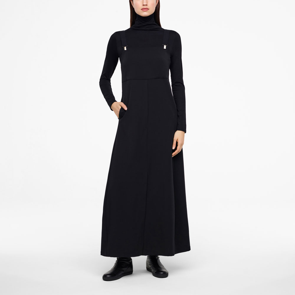 Sarah Pacini ROBE À BRETELLES - GABARDINE De face