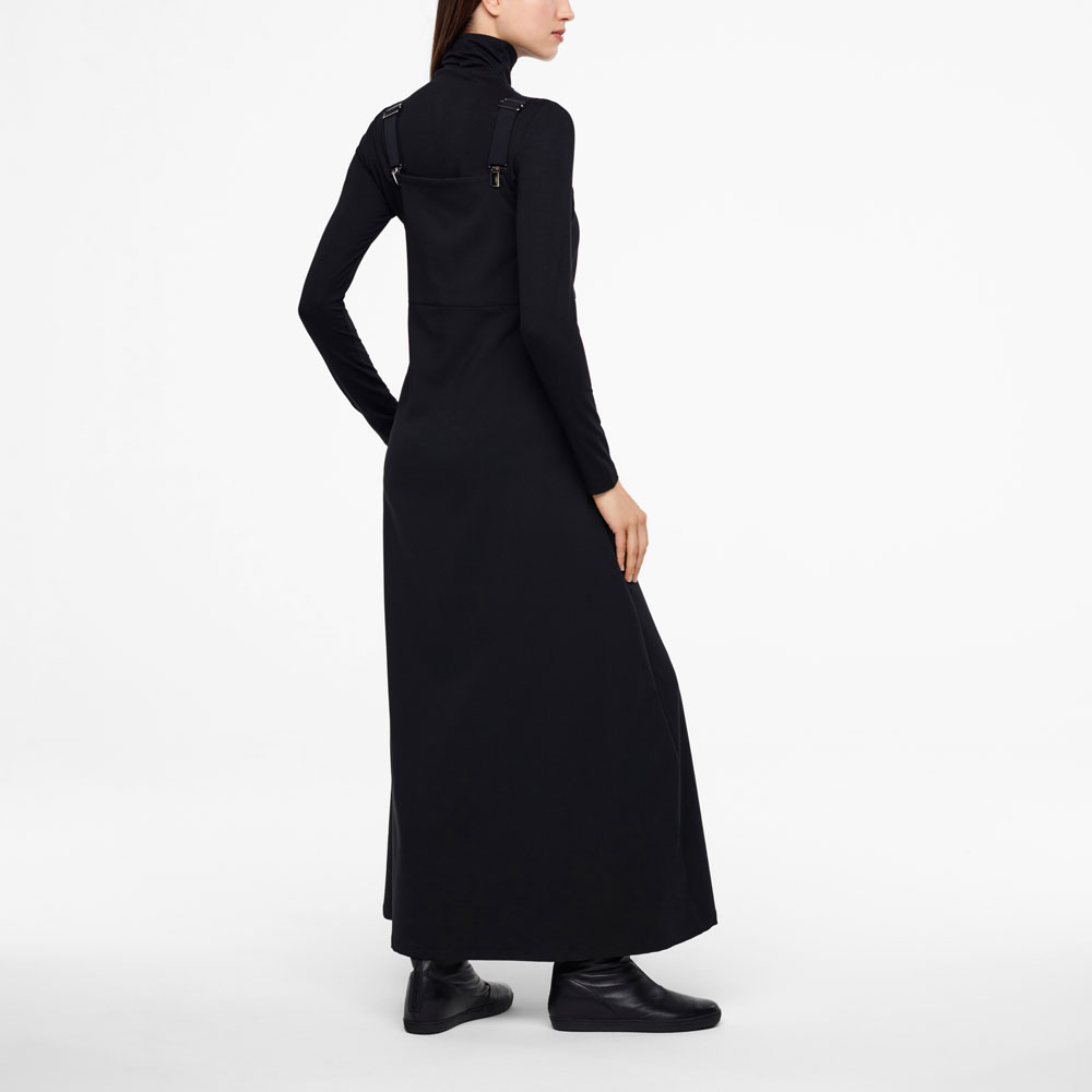 Sarah Pacini ROBE À BRETELLES - GABARDINE Derrière