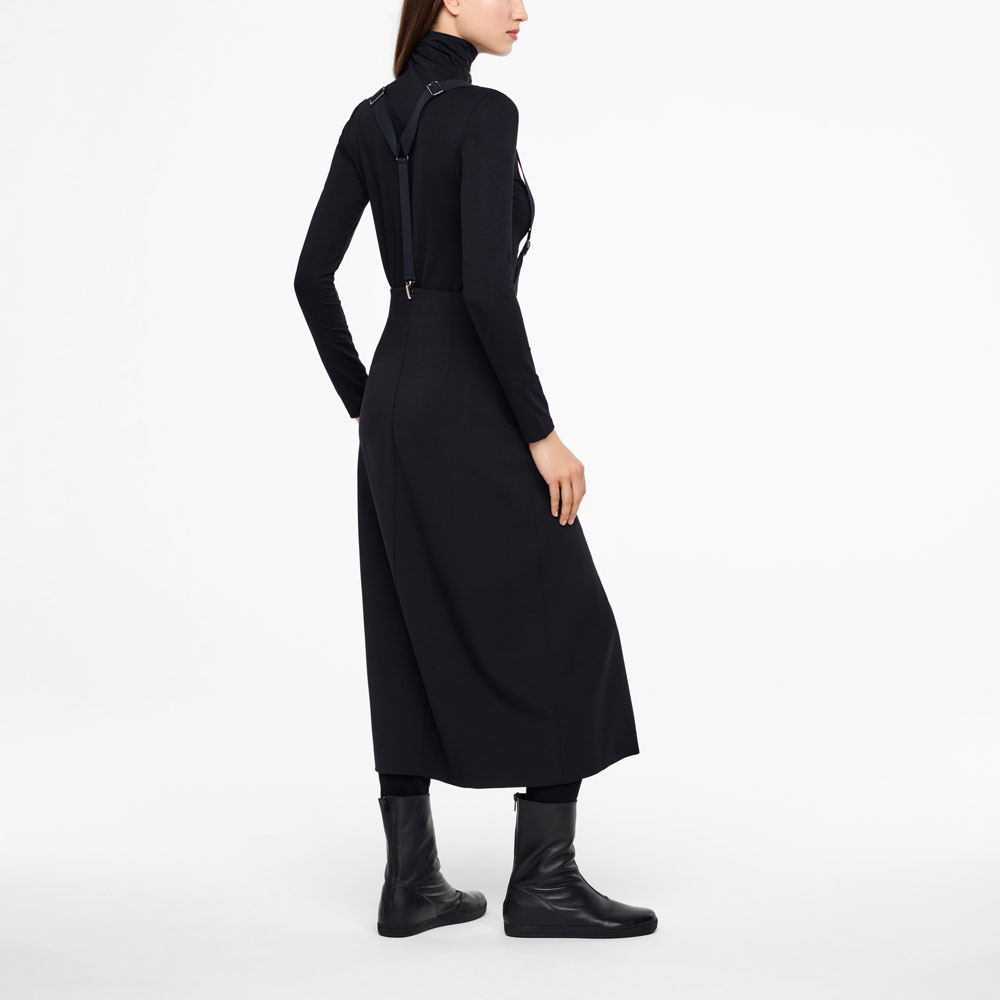 Sarah Pacini JUPE À BRETELLES - GABARDINE Derrière
