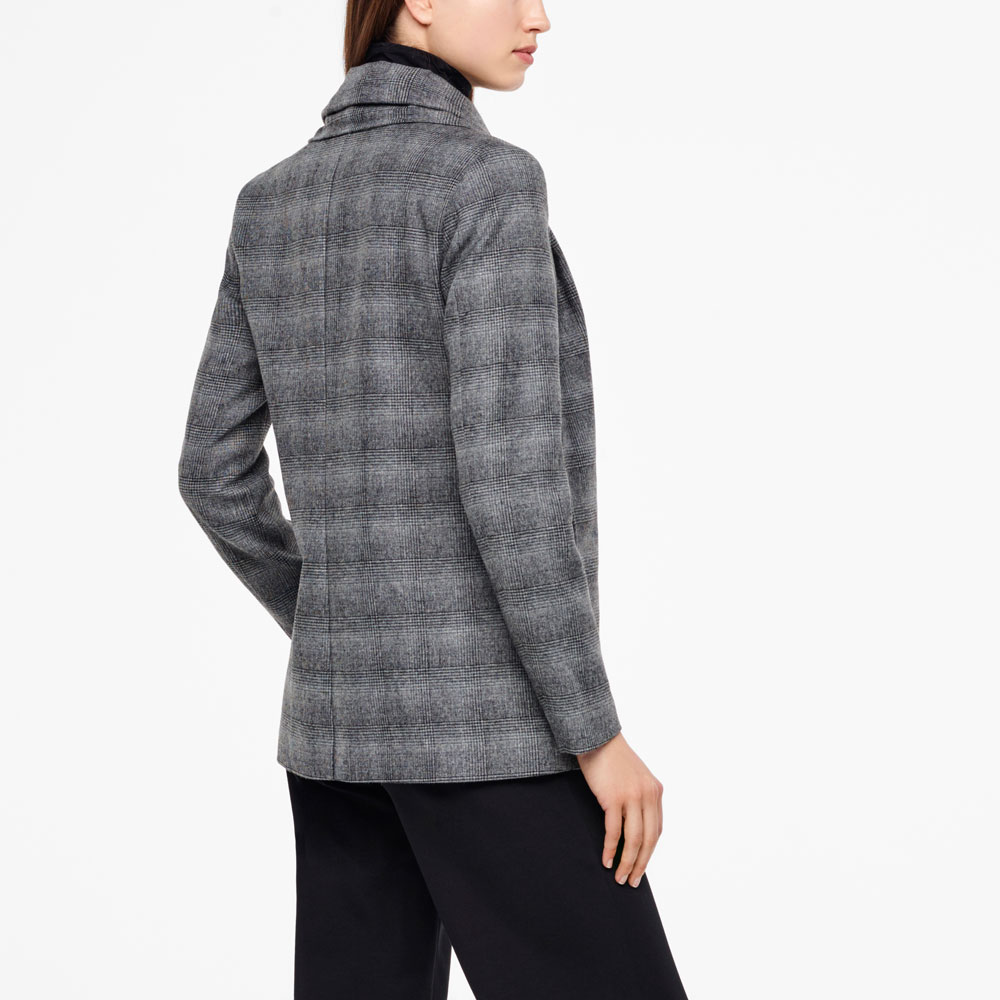 Sarah Pacini JACKE MIT SCHAL - PRINCE OF WALES Rück