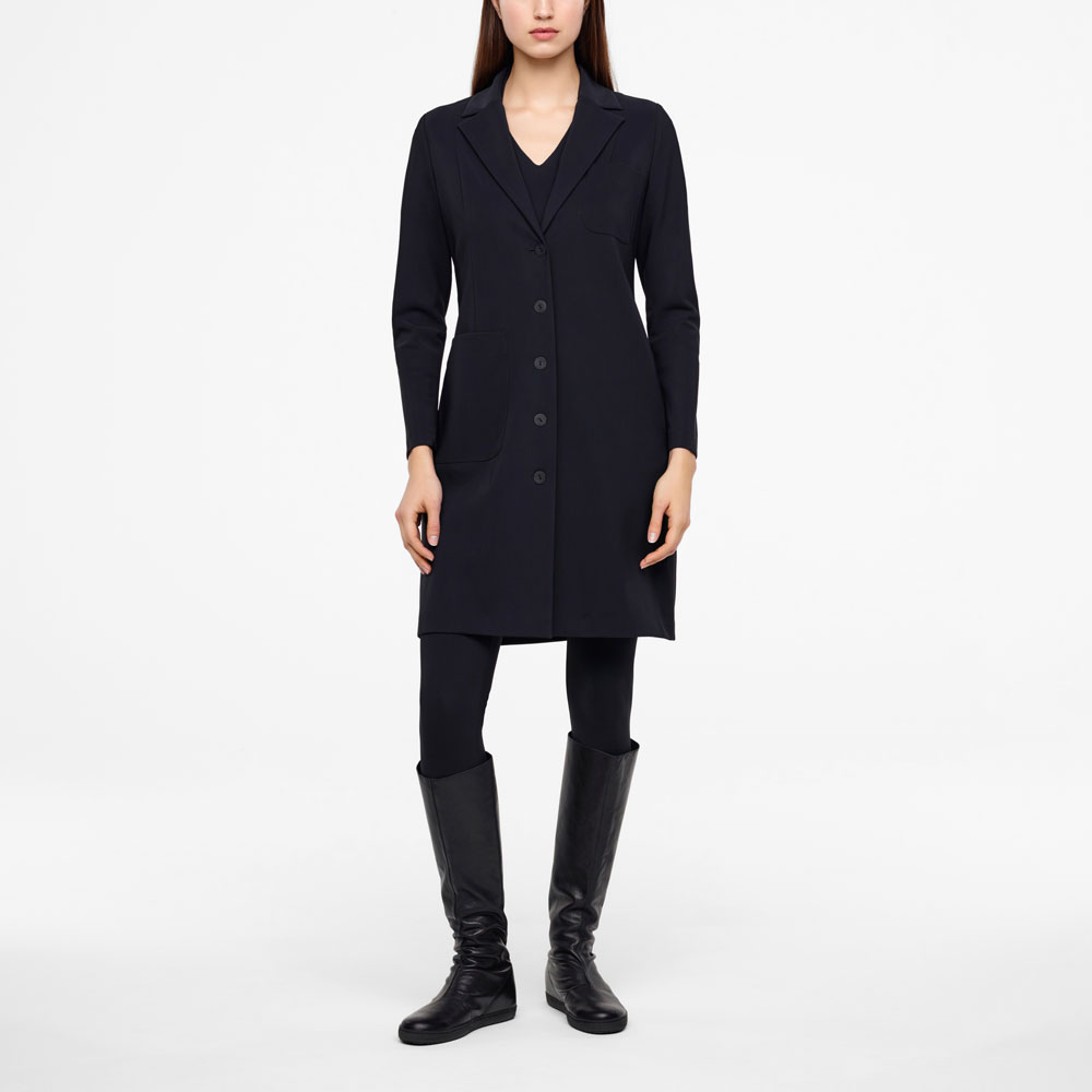 Sarah Pacini VESTE LONGUE - POCHES PLAQUÉES De face