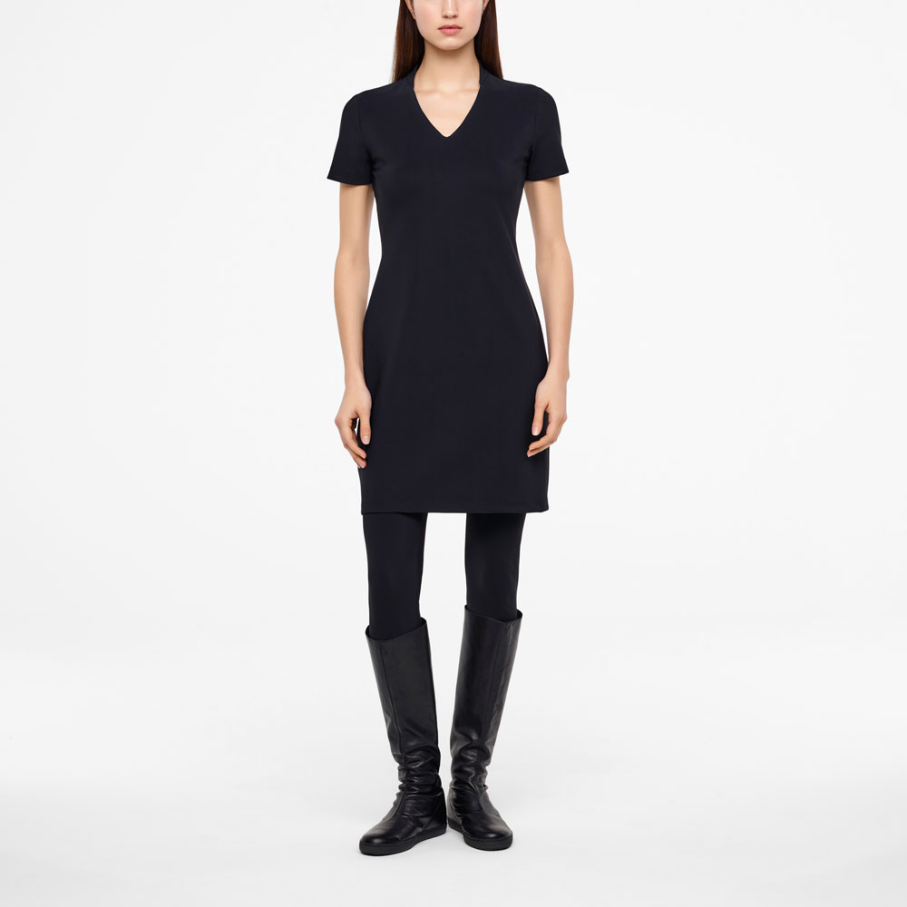 Sarah Pacini ROBE AU GENOU - COL V De face