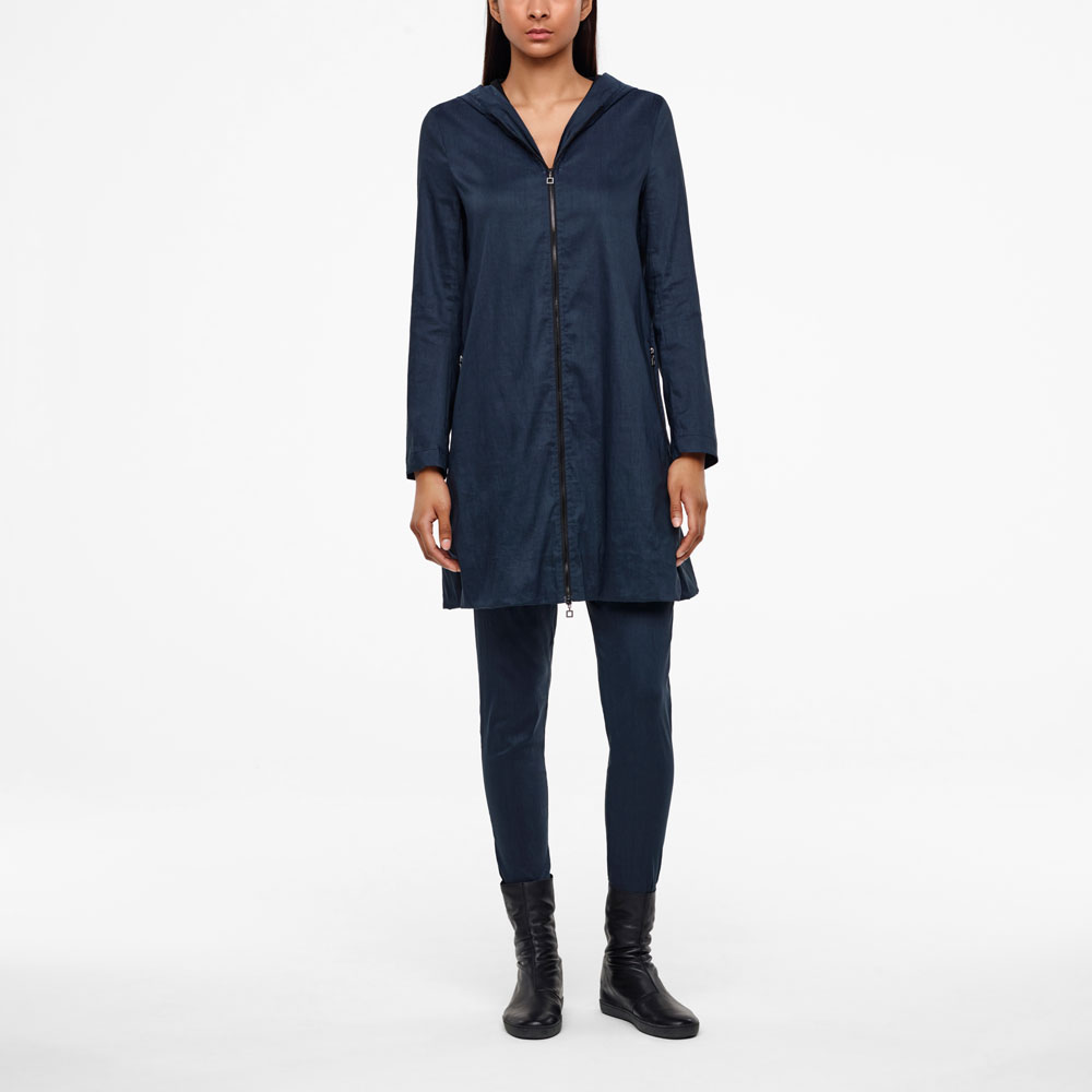 Sarah Pacini MANTEAU 7/8 - LIN STRETCH De face